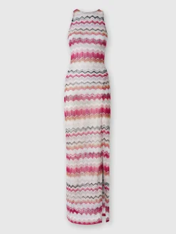 Abito copricostume lungo in crochet con lurex