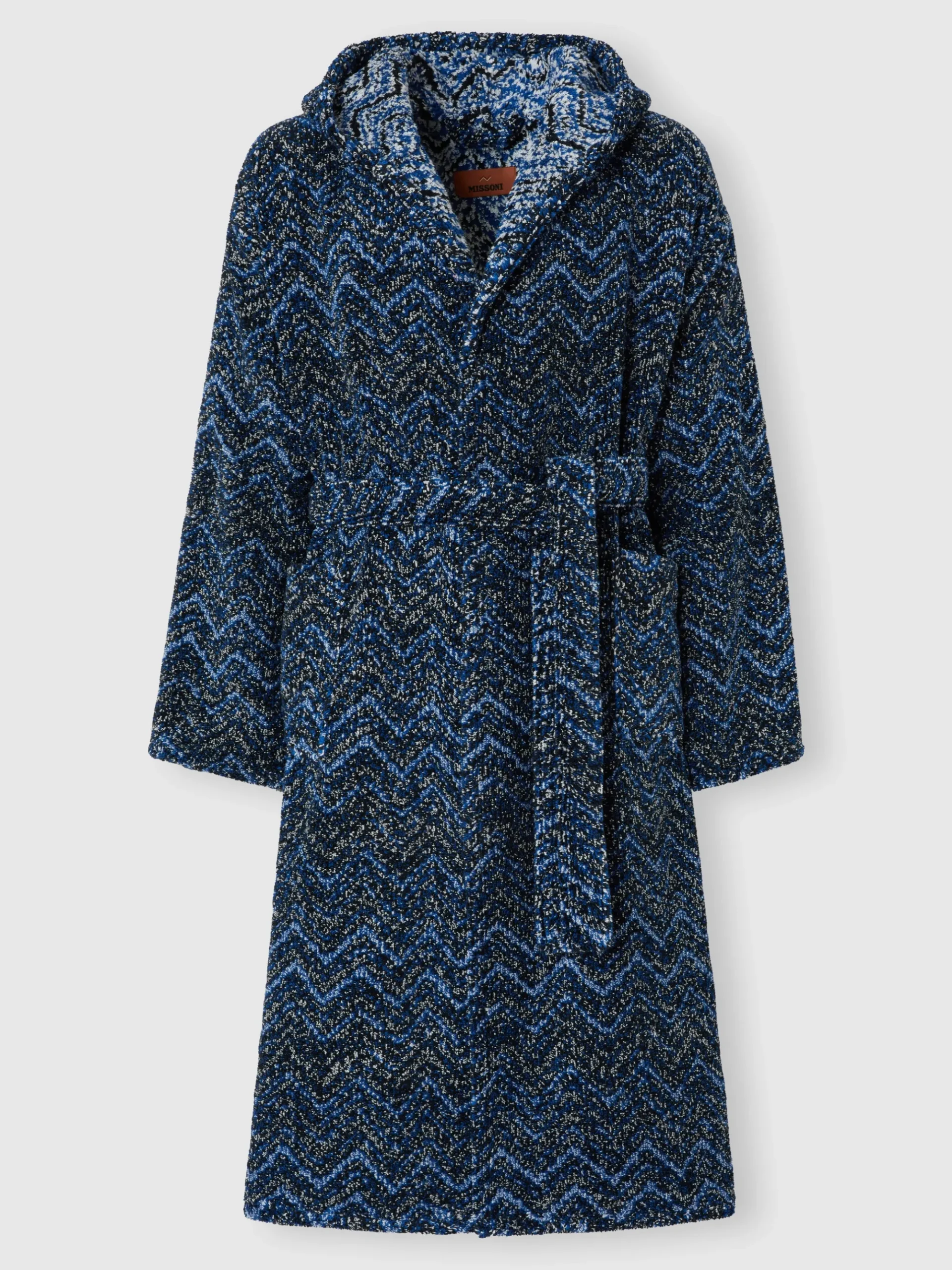 Accappatoio Azul in spugna di cotone chevron