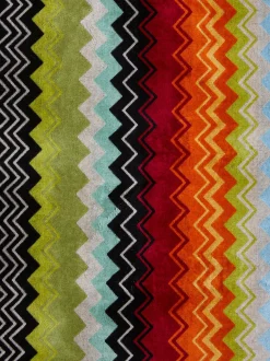 Accappatoio Giacomo in spugna di cotone zig zag