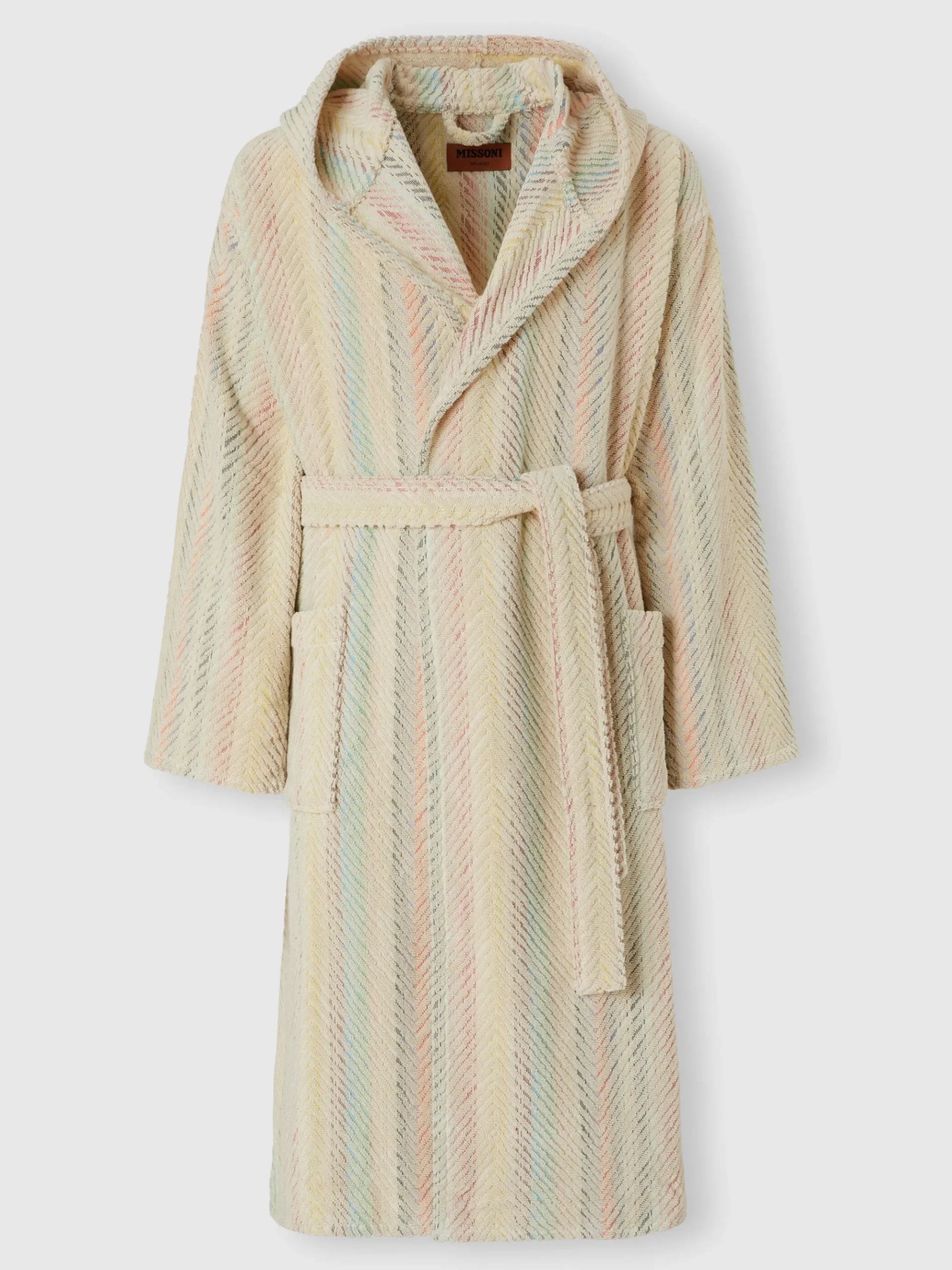 Accappatoio Harmony in spugna di cotone chevron