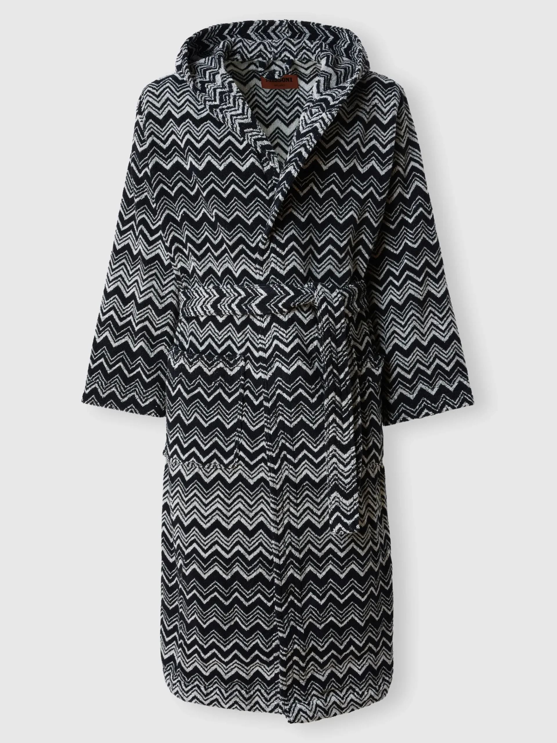 Accappatoio Keith in spugna di cotone chevron