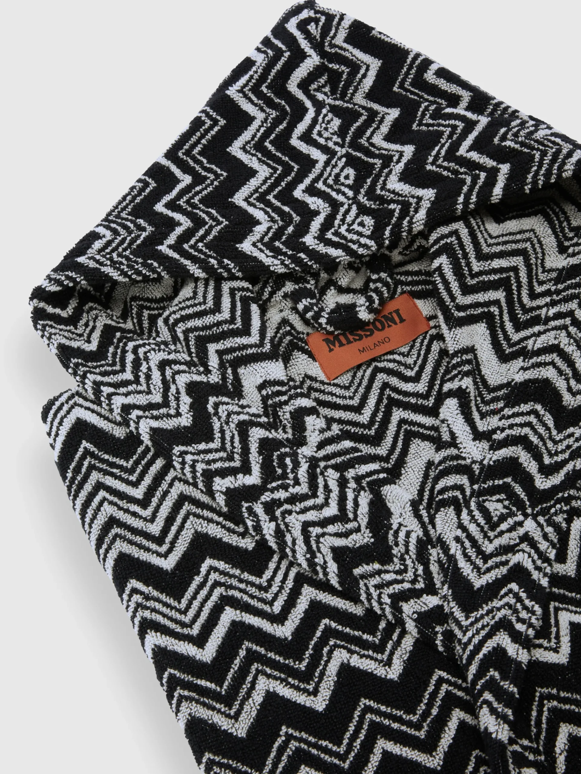 Accappatoio Keith in spugna di cotone chevron
