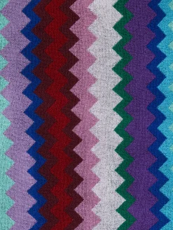 Accappatoio lungo con cappuccio Chantal in spugna di cotone chevron