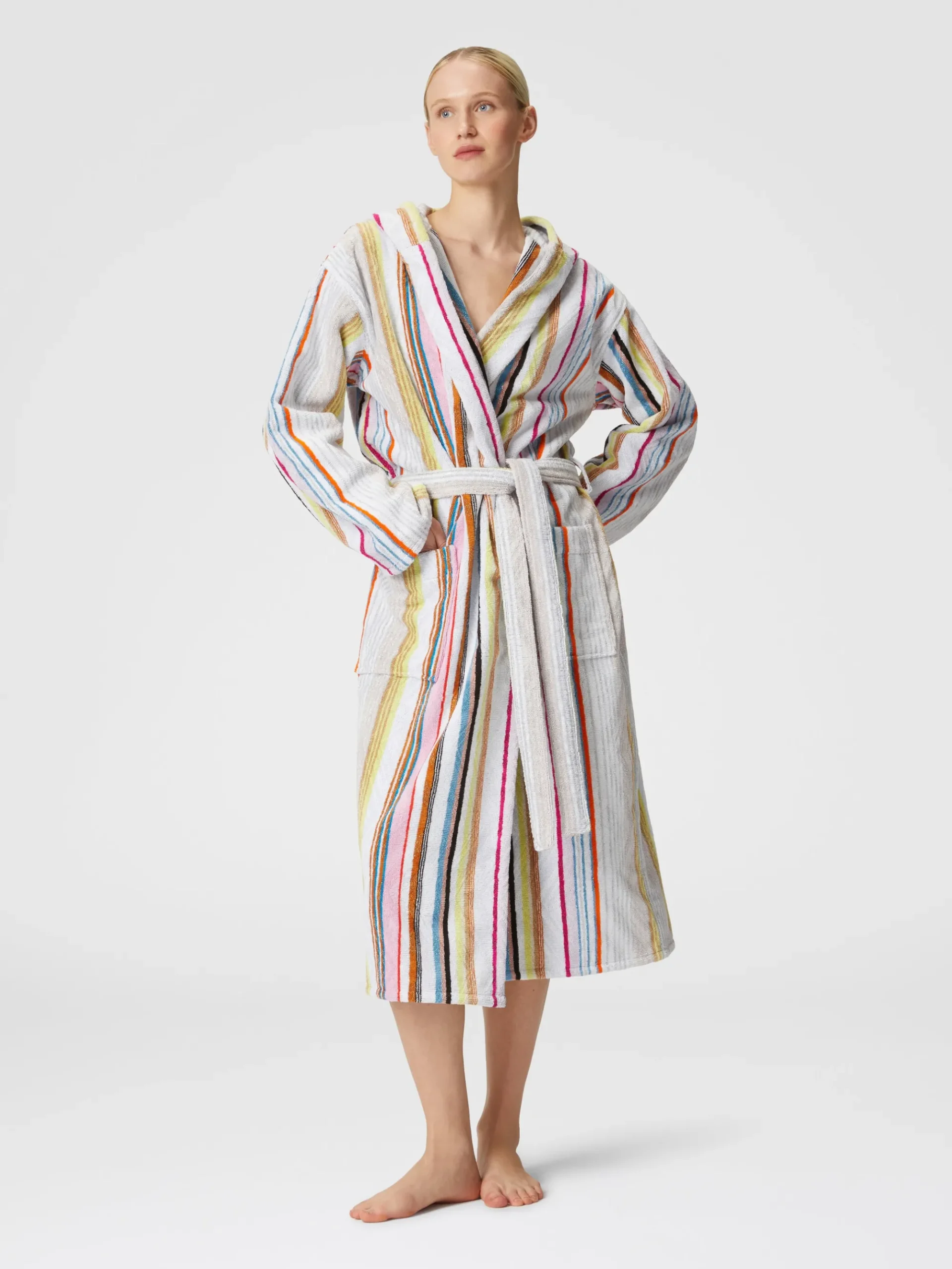 Accappatoio Moonshadow in spugna di cotone con lurex