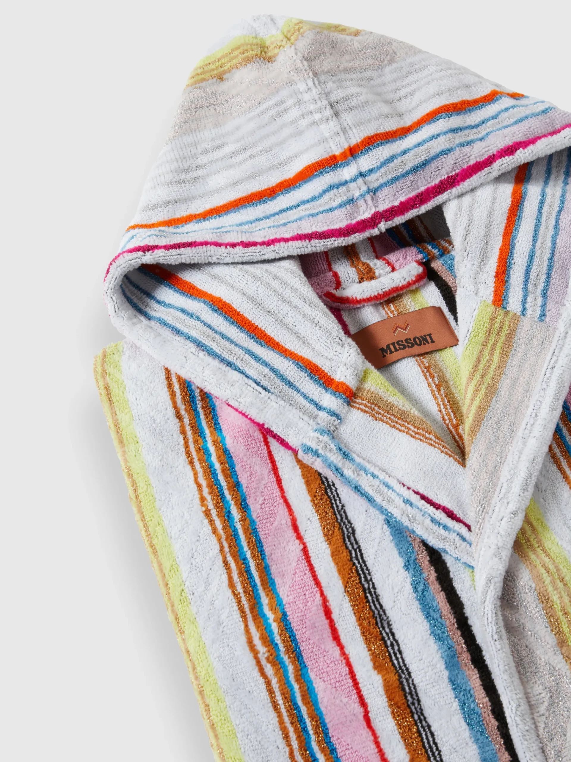 Accappatoio Moonshadow in spugna di cotone con lurex