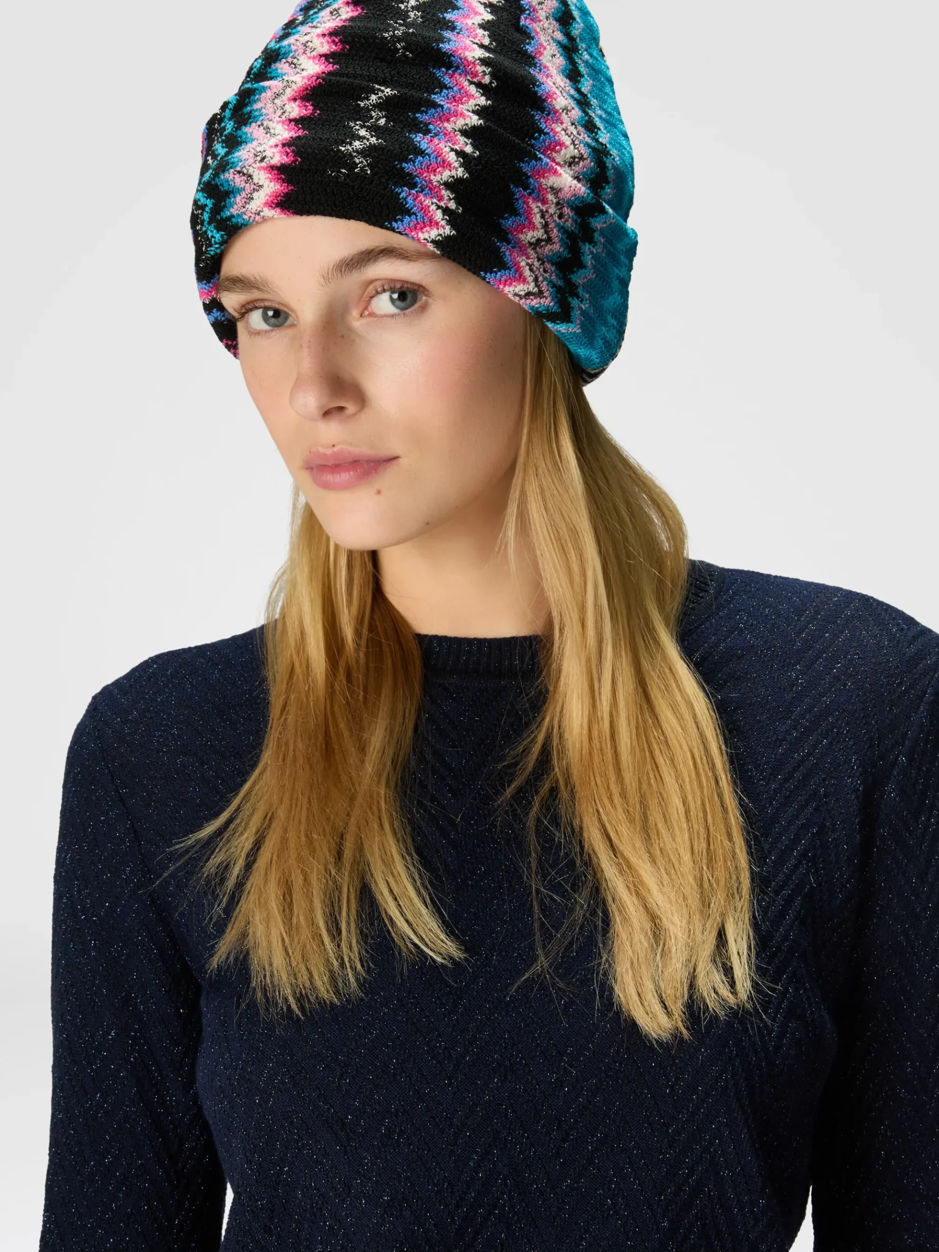 Beanie in lana e viscosa