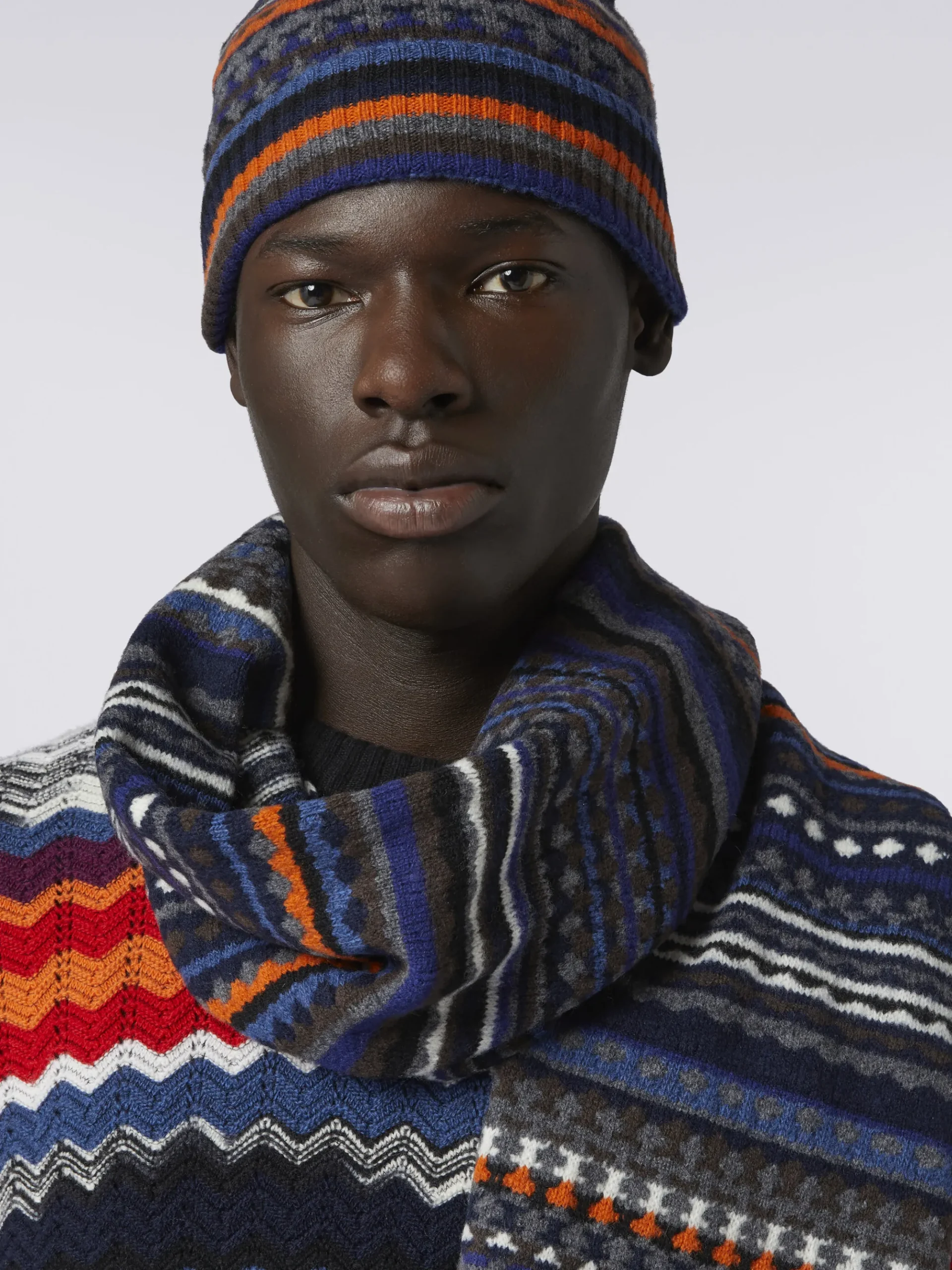 Beanie in lana jacquard
