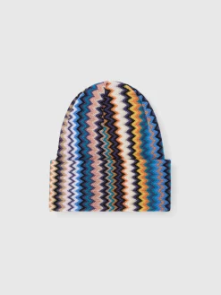 Beanie in lana zig zag