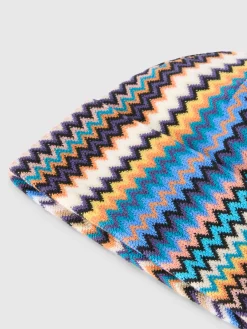 Beanie in lana zig zag