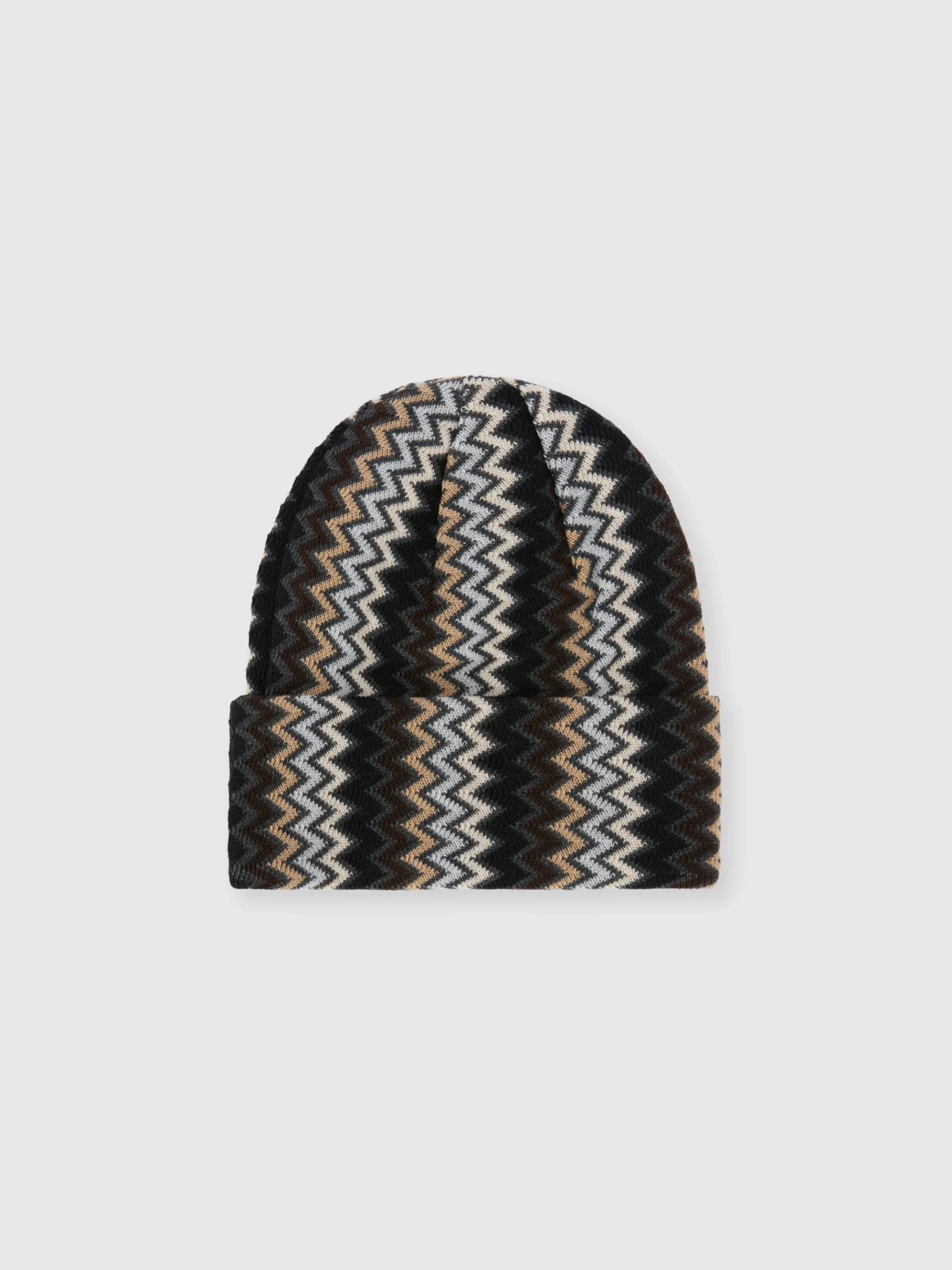 Beanie in lana zig zag