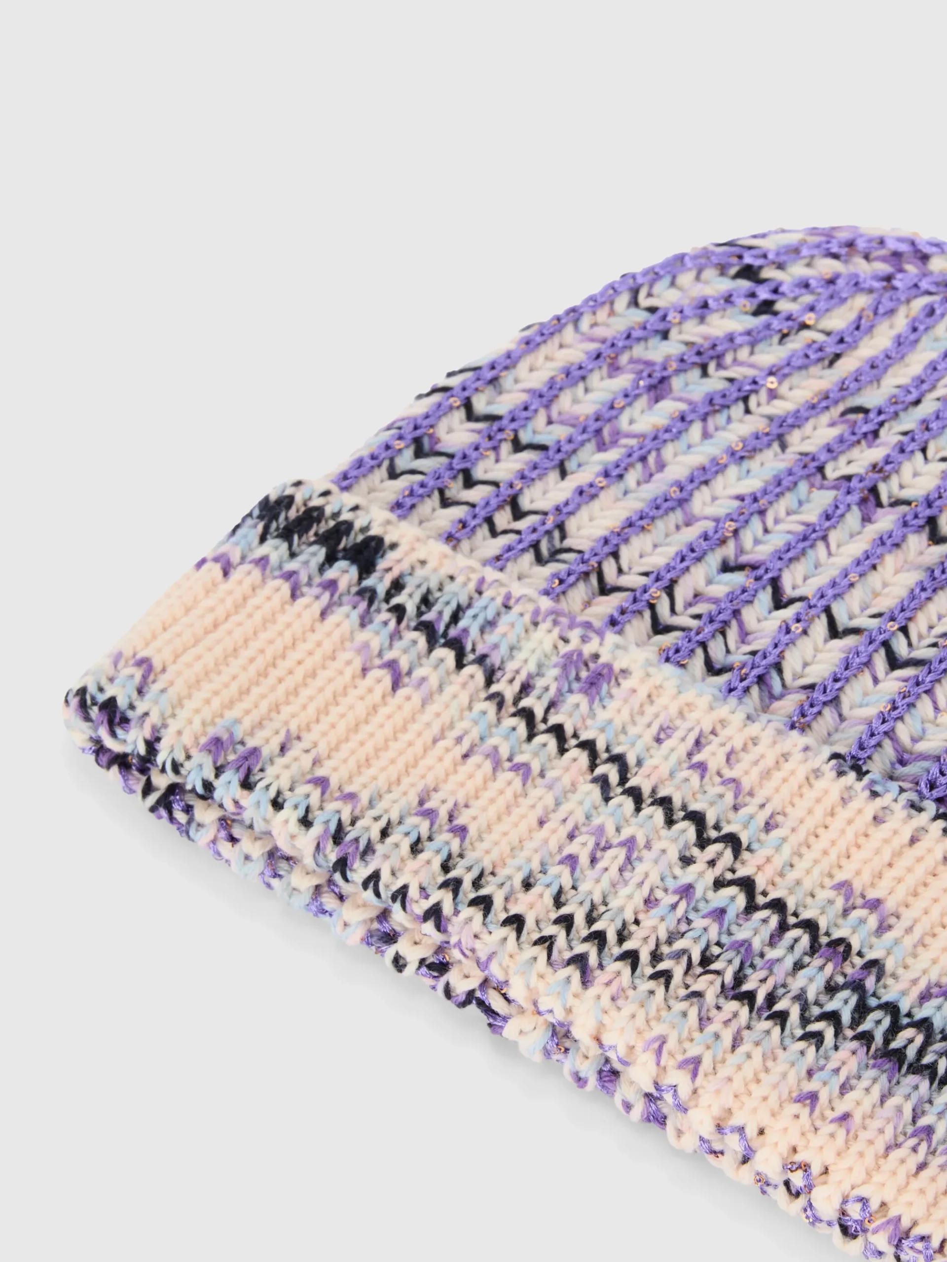 Beanie in misto lana fiammata