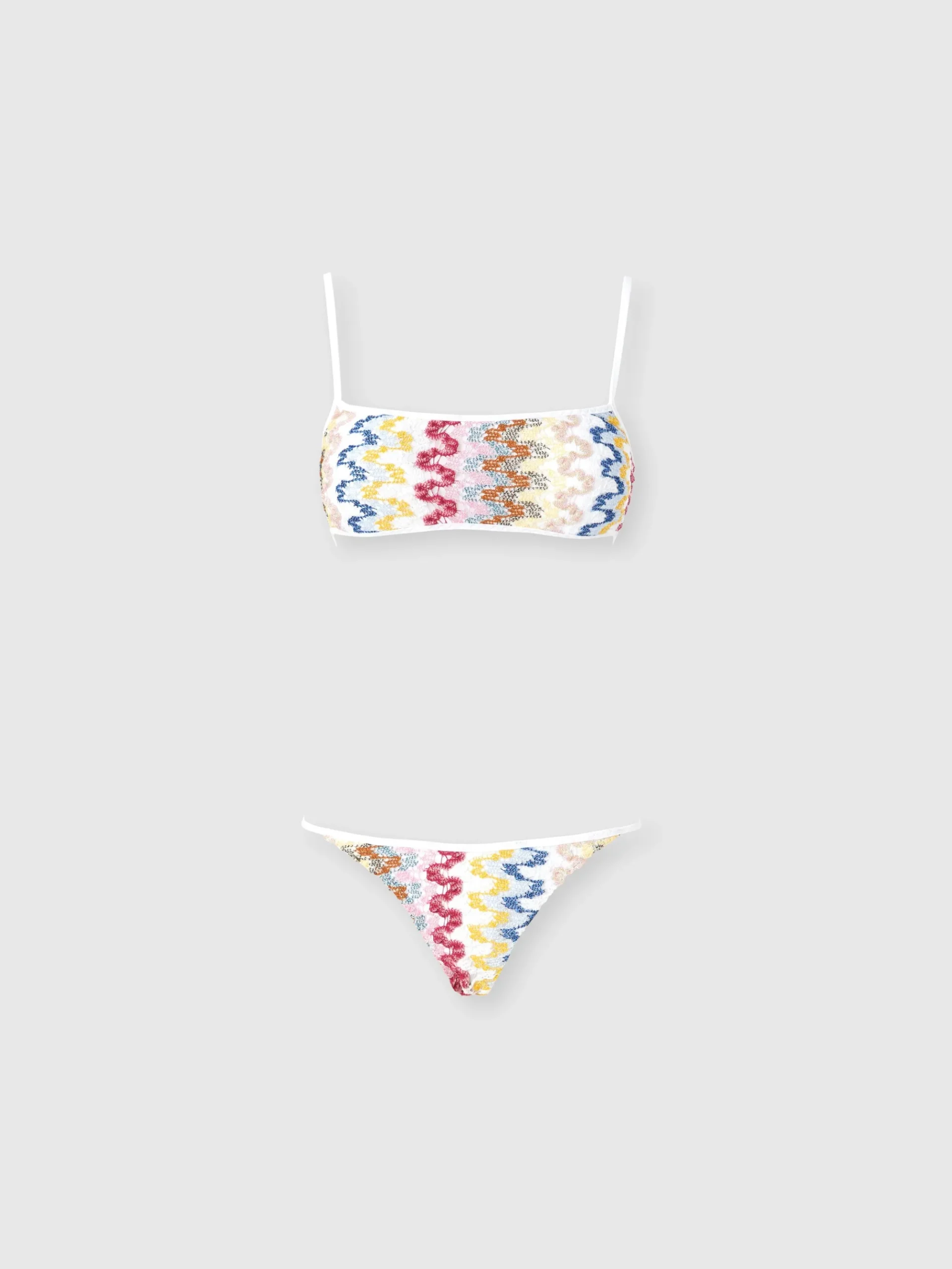 Bikini a fascia in pizzo di viscosa lamé