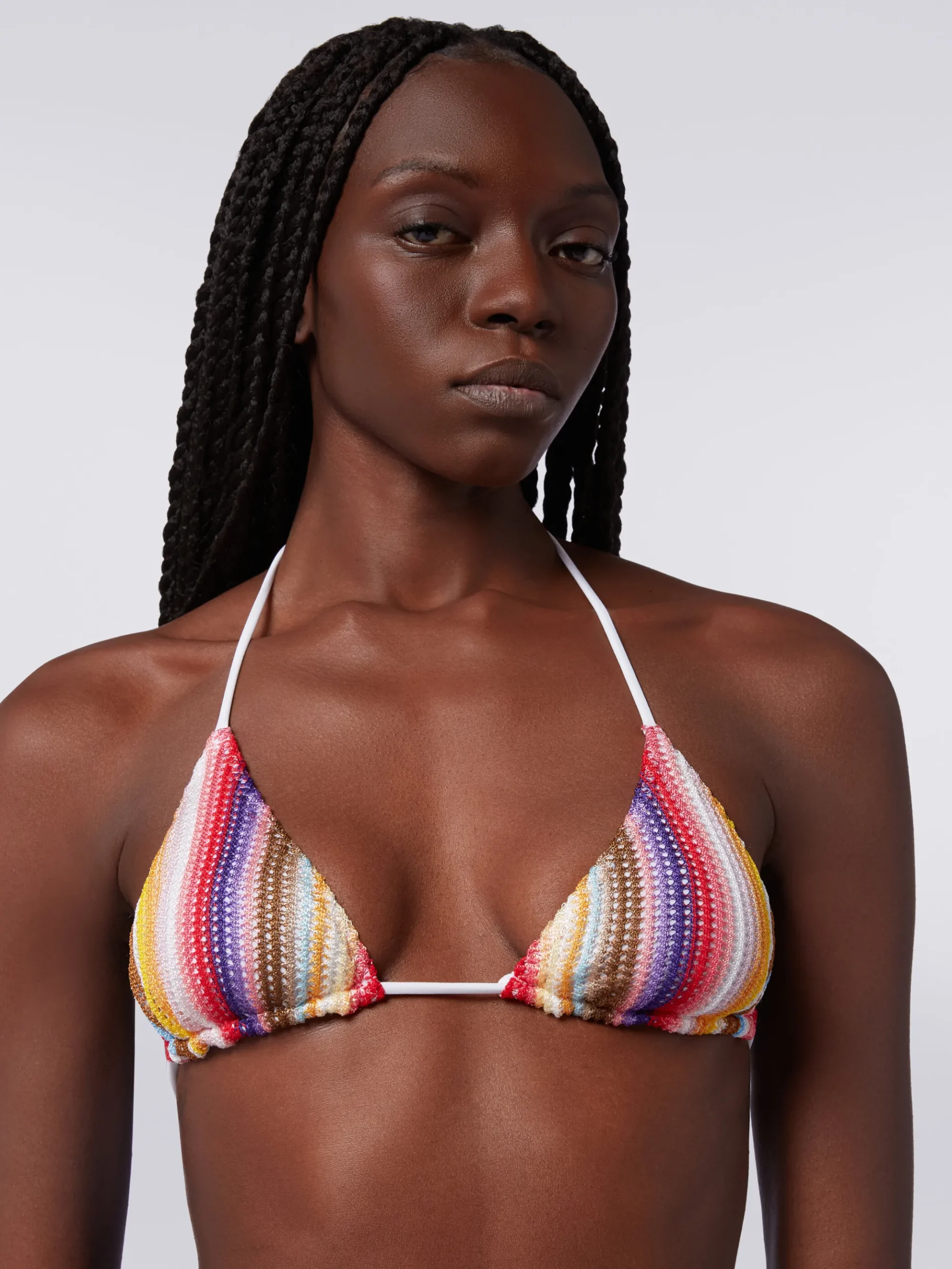 Bikini crochet rigato