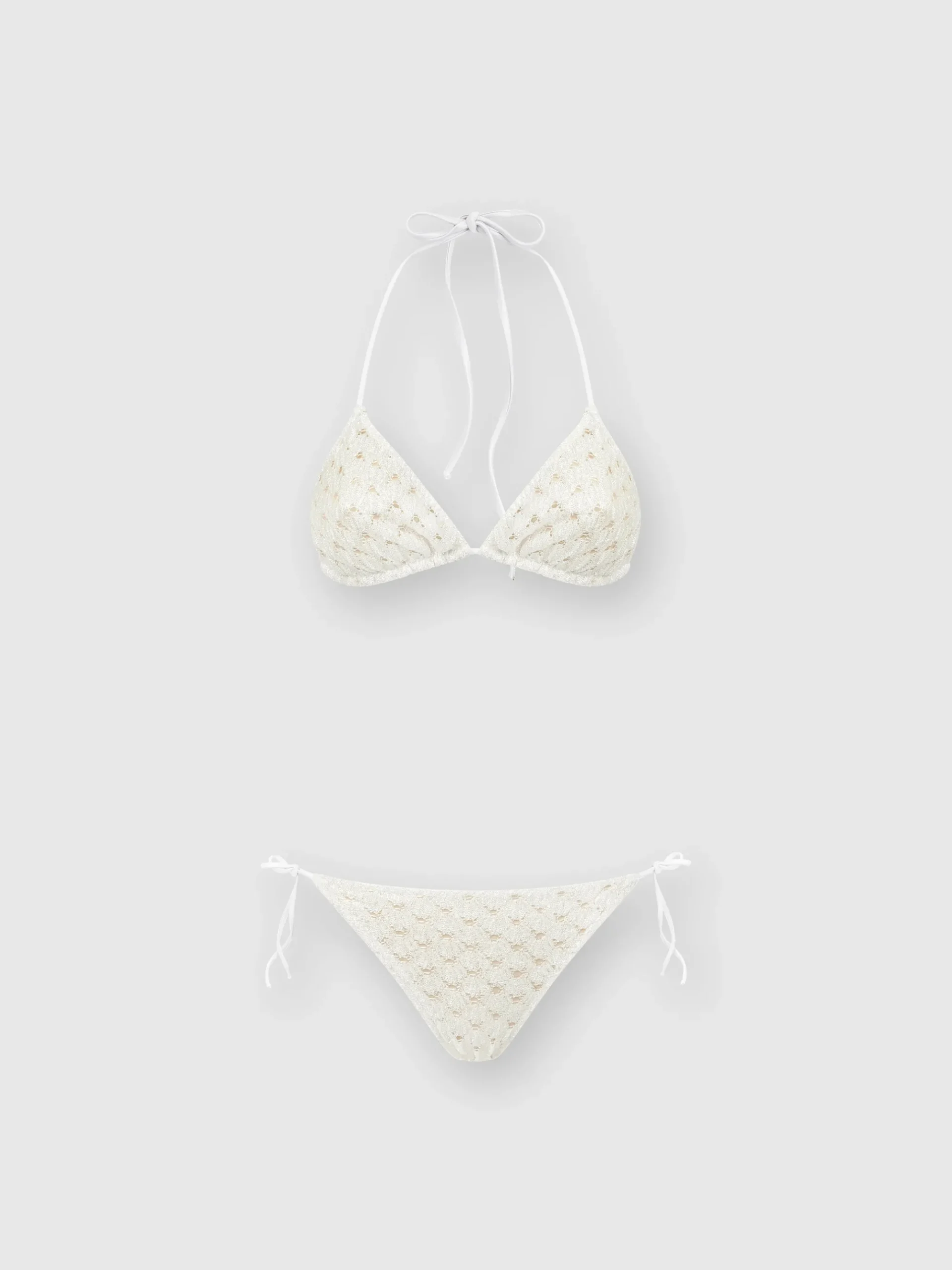 Bikini effetto pizzo con fodera