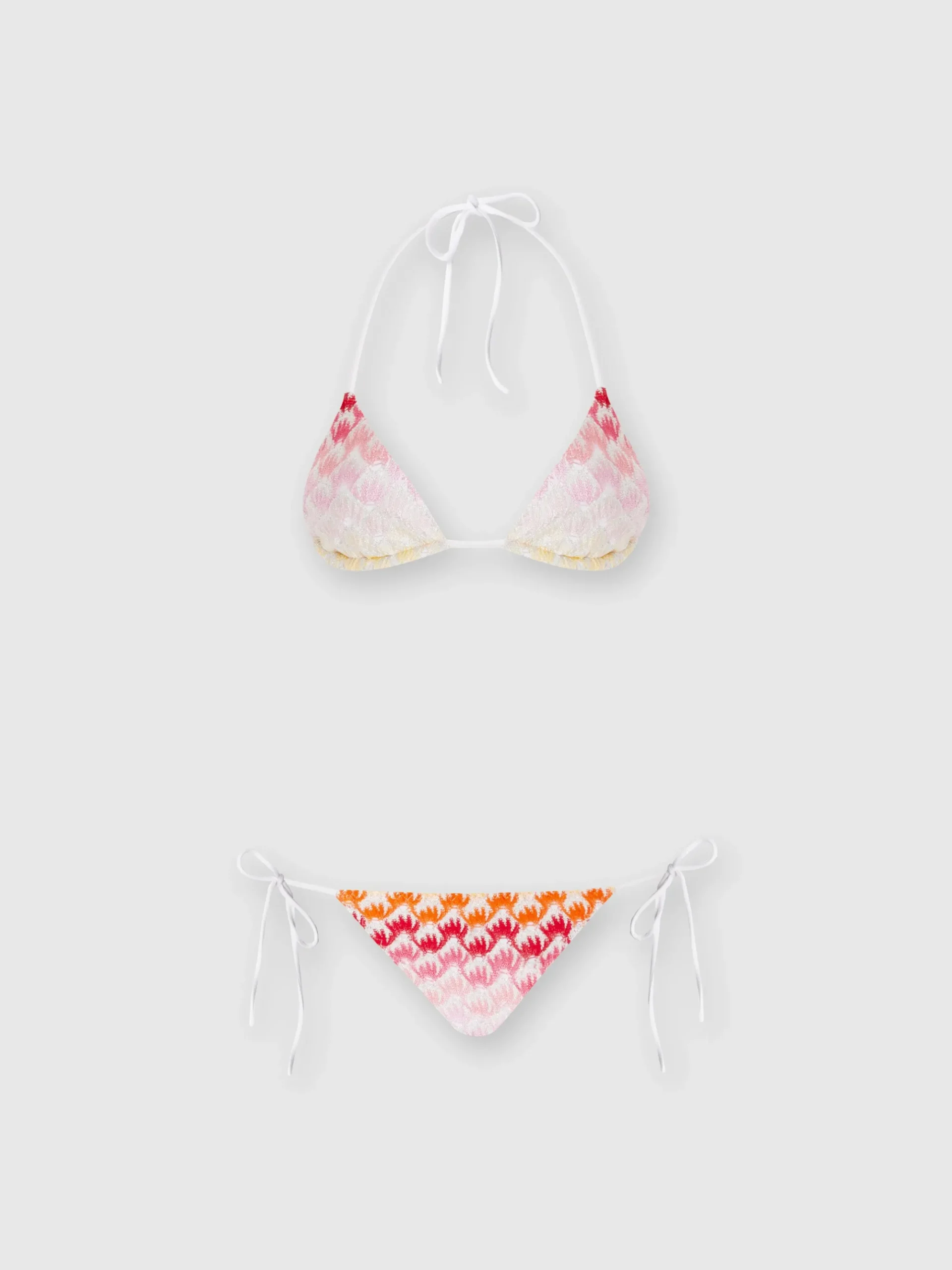 Bikini effetto pizzo dégradé con lurex