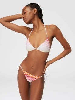 Bikini effetto pizzo dégradé con lurex