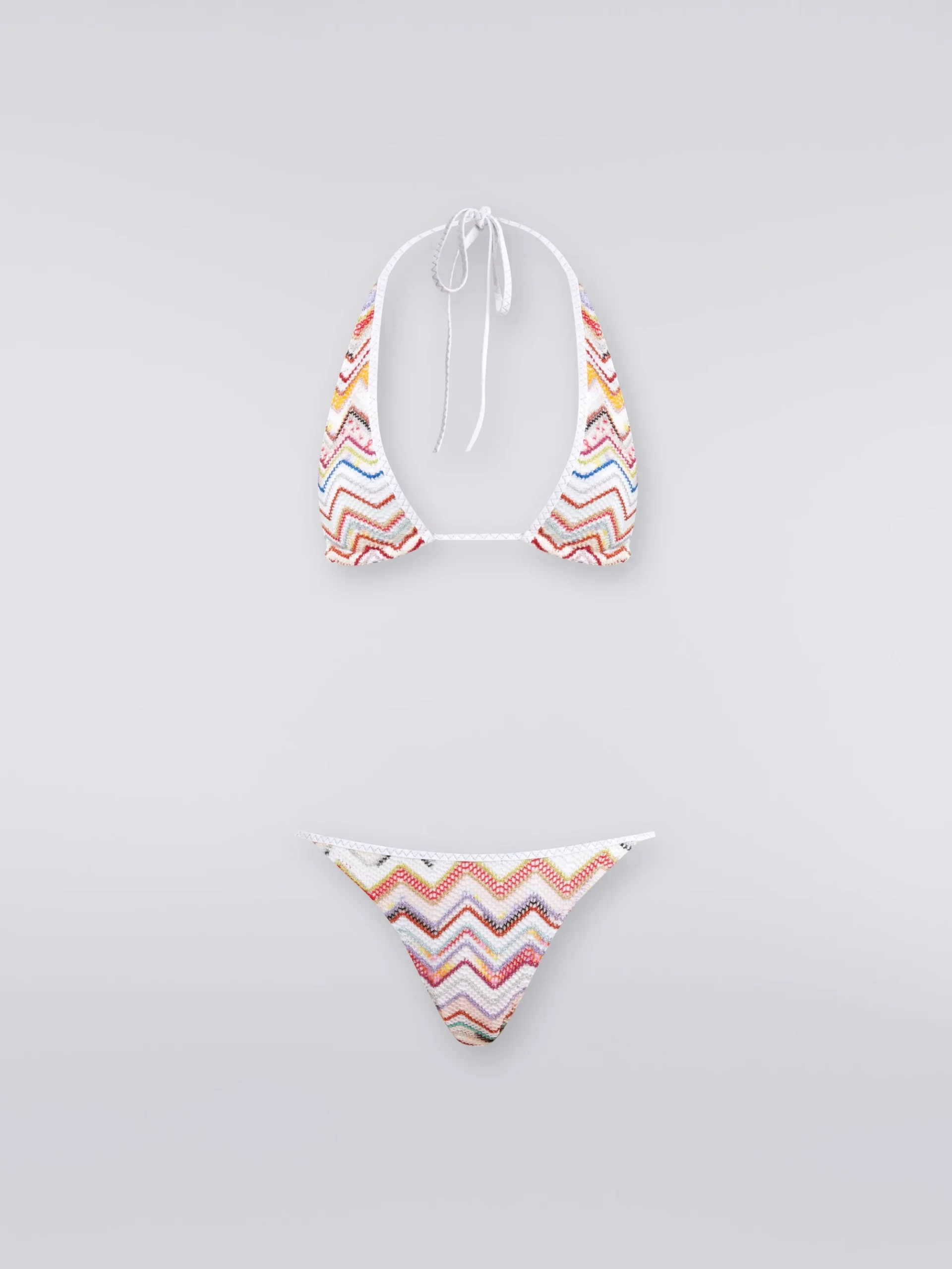 Bikini in crochet zig zag con lurex