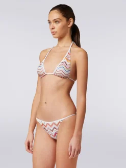 Bikini in crochet zig zag con lurex
