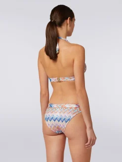 Bikini in viscosa zig zag con lurex