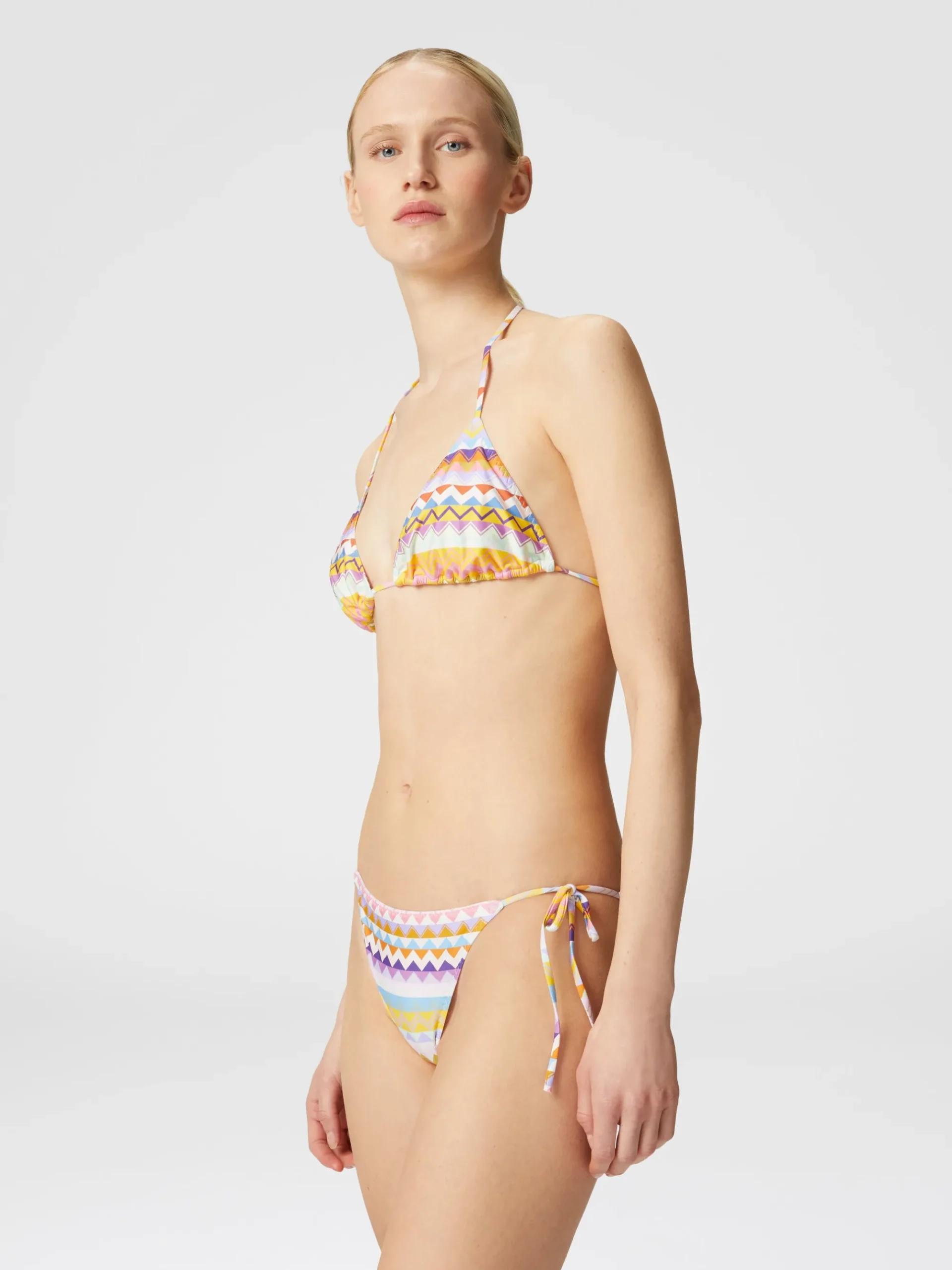 Bikini stretch stampa zig zag