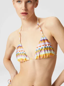 Bikini stretch stampa zig zag