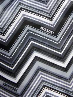 Boxer mare con stampa zig zag e coulisse in vita