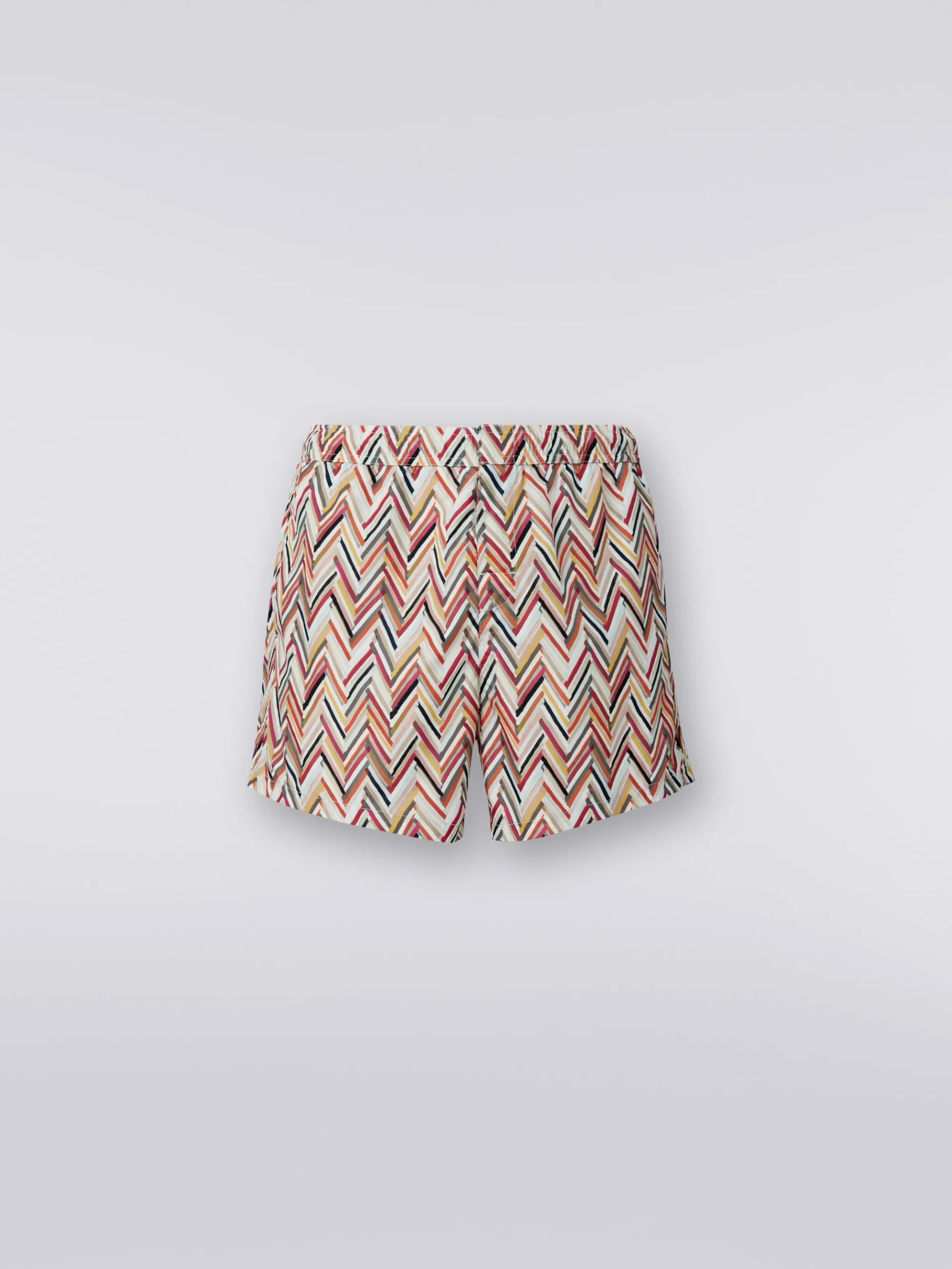Boxer mare con stampa zig zag effetto spennellate