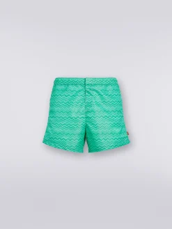 Boxer mare con stampa zig zag tonale