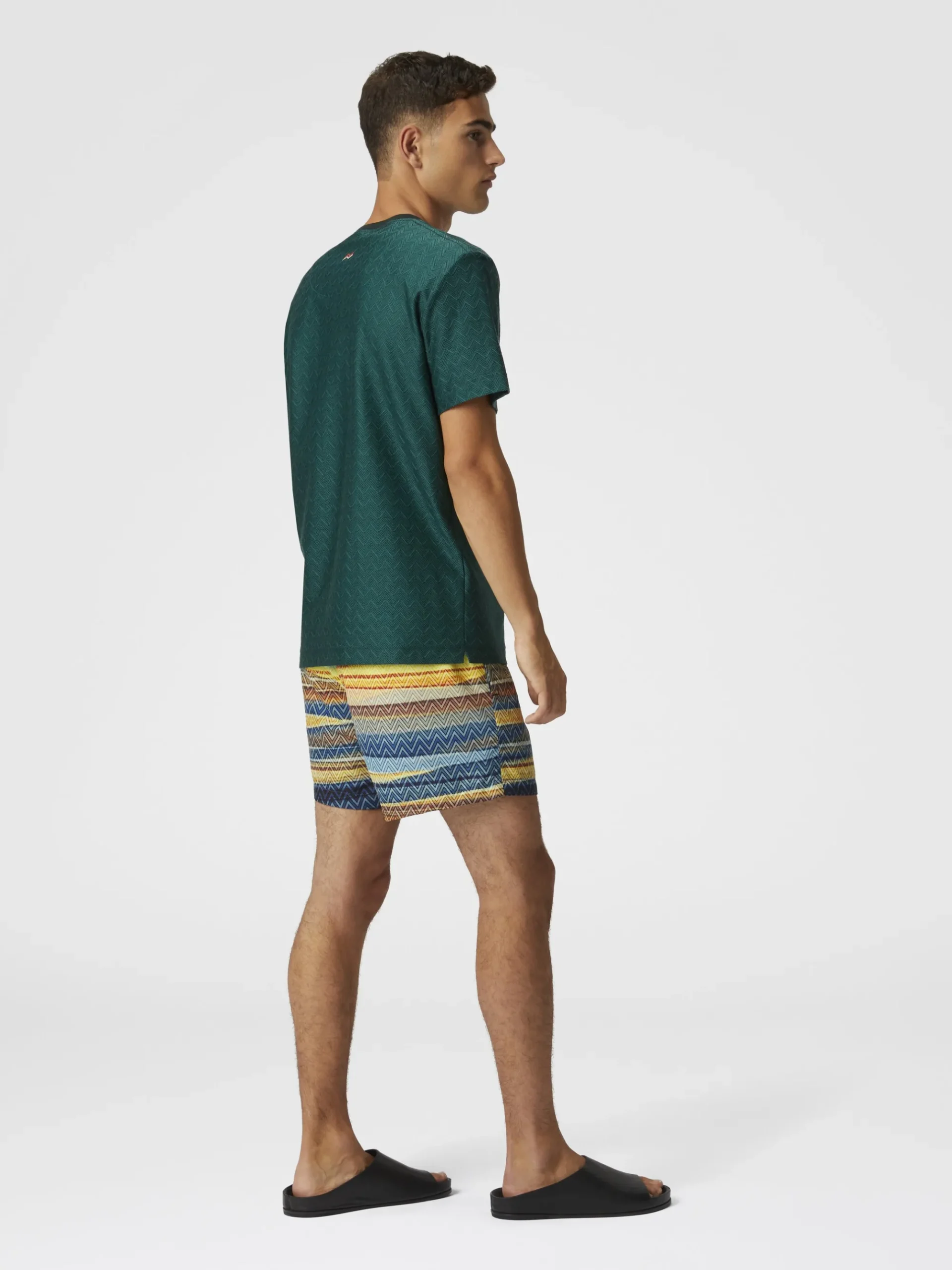 Boxer mare con stampa zig zag sfumata