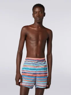 Boxer mare in nylon stampa zig zag