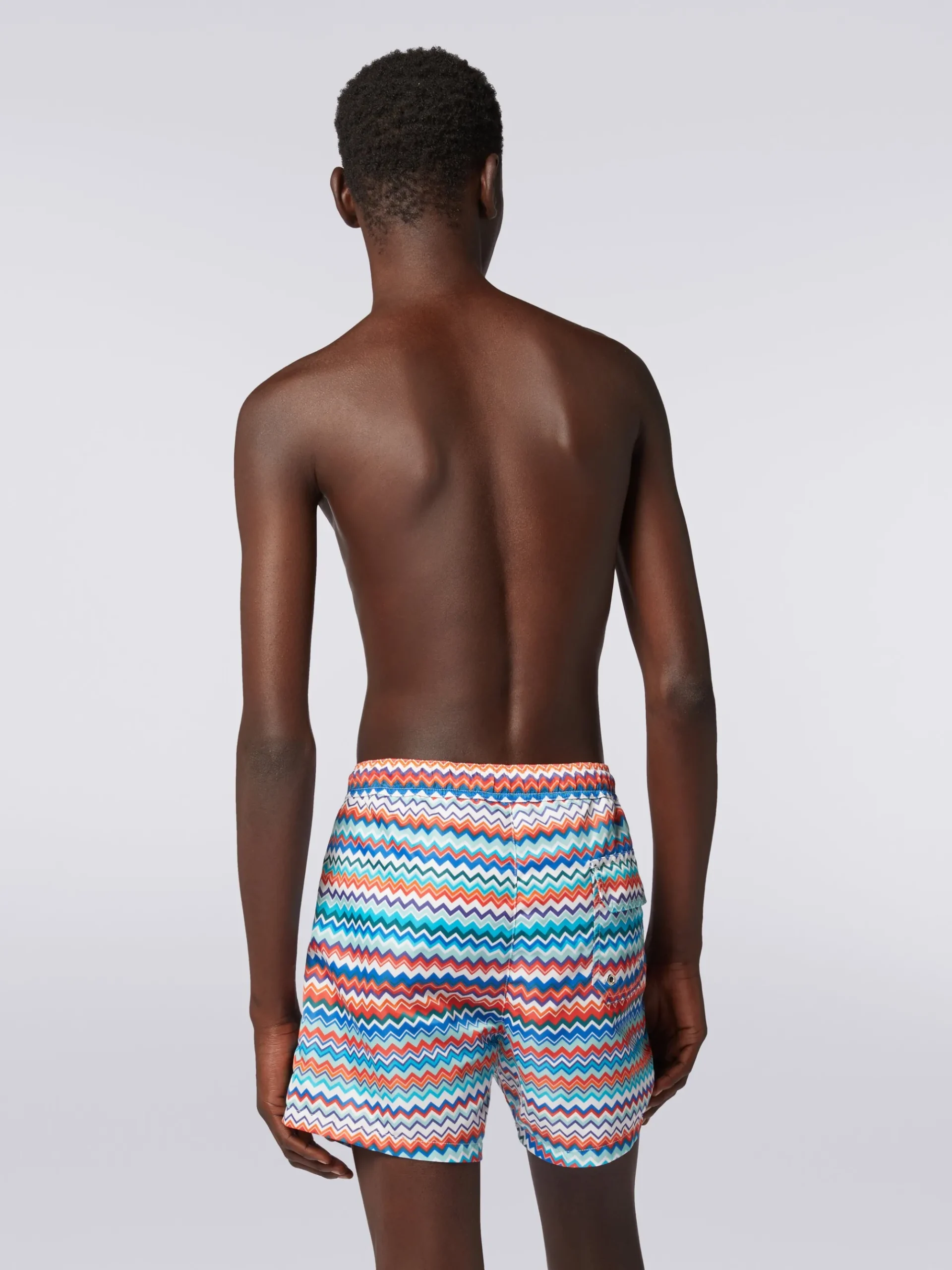 Boxer mare in nylon stampa zig zag