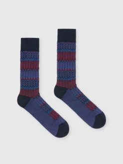 Calzini in misto cotone chevron