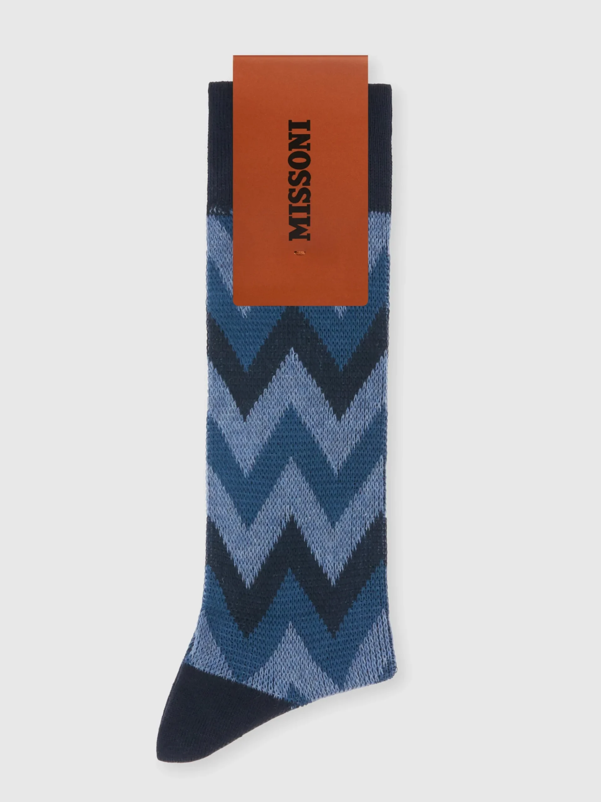 Calzini in misto cotone zig zag con scritta logo