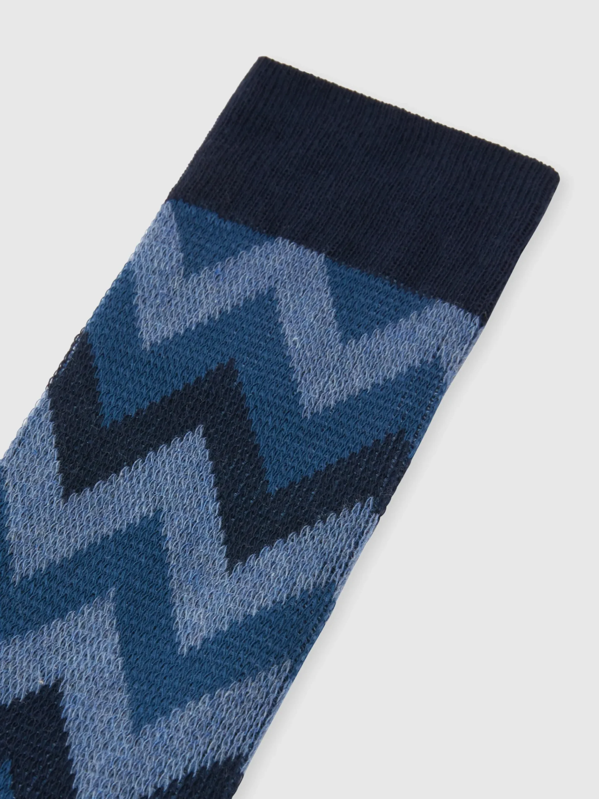 Calzini in misto cotone zig zag con scritta logo