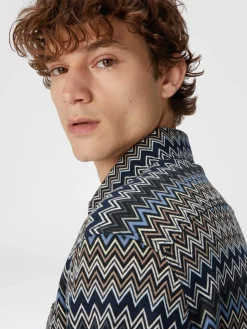 Camicia in cotone zig zag