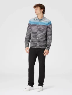 Camicia in jersey di cotone fiammato
