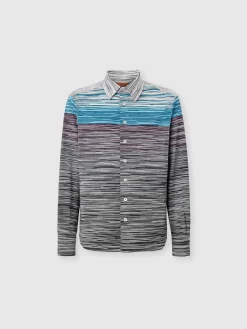 Camicia in jersey di cotone fiammato