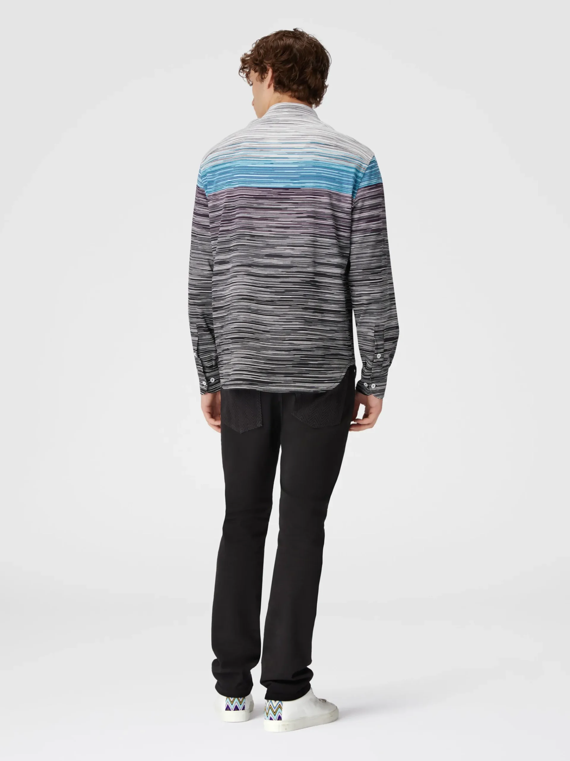 Camicia in jersey di cotone fiammato