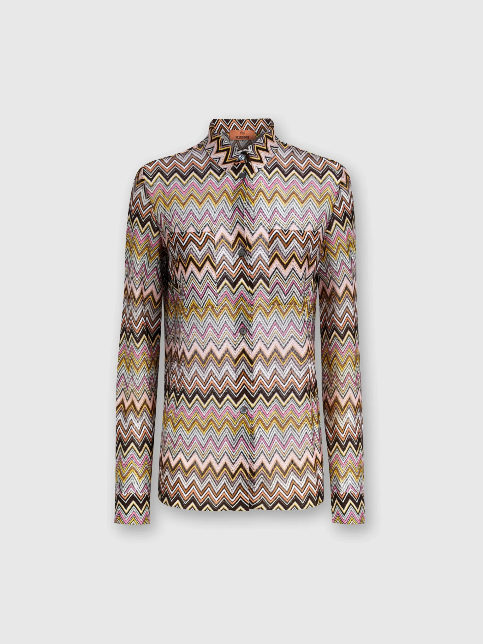 Camicia in maglia di viscosa zig zag