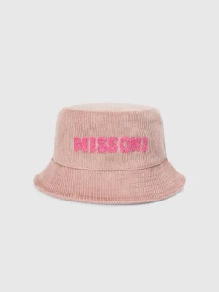 Cappello in velluto di cotone millerighe