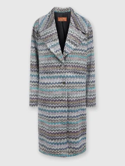Cappotto lungo con applicazione di paillettes