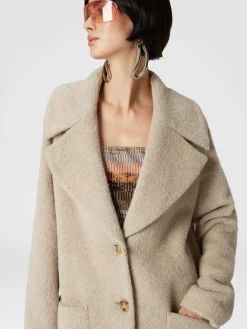 Cappotto lungo in misto alpaca