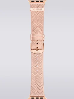 Cinturino per Apple Watch© in pelle e tessuto Missoni