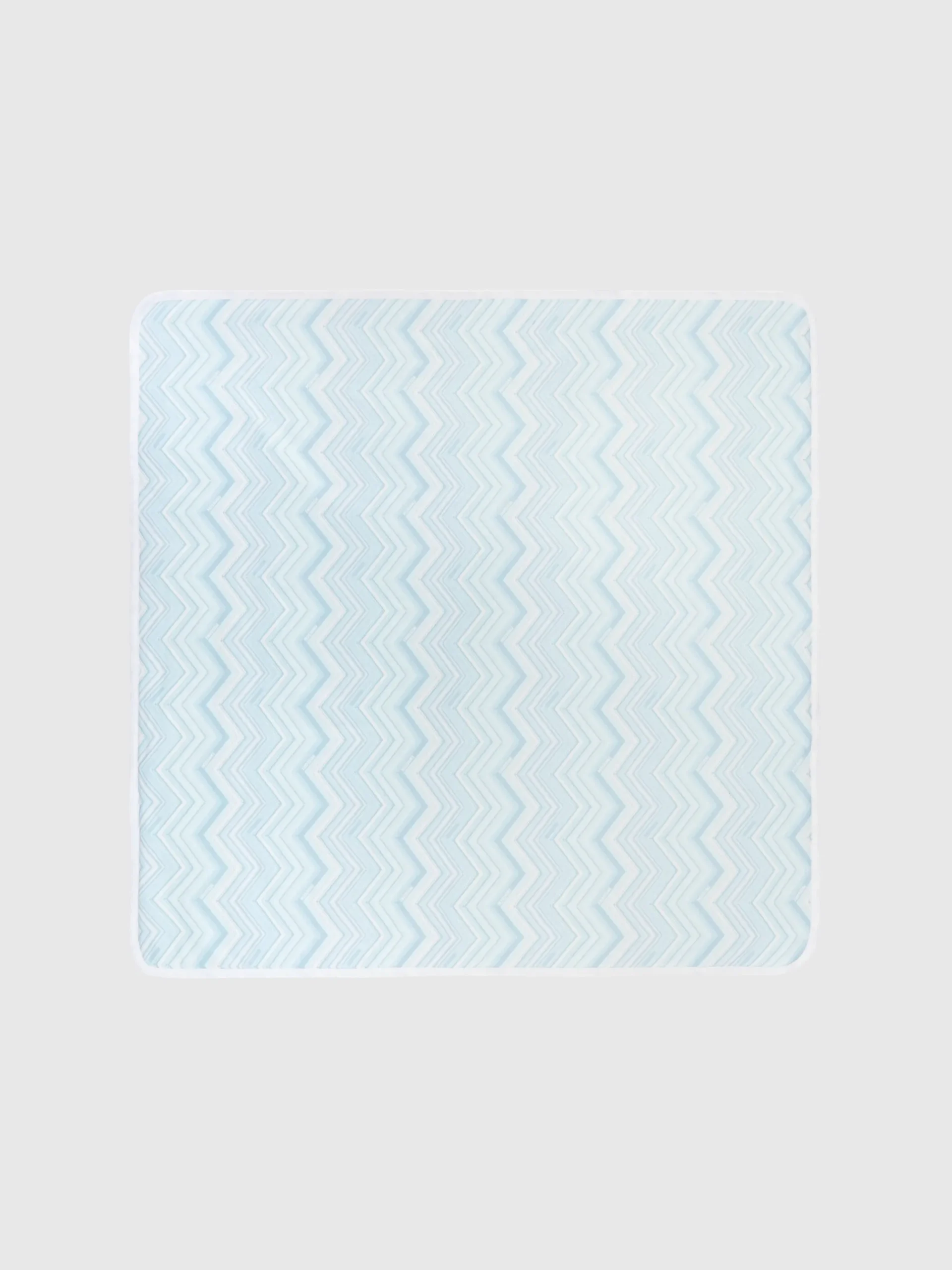 Coperta in cotone stretch zig zag con scritta logo
