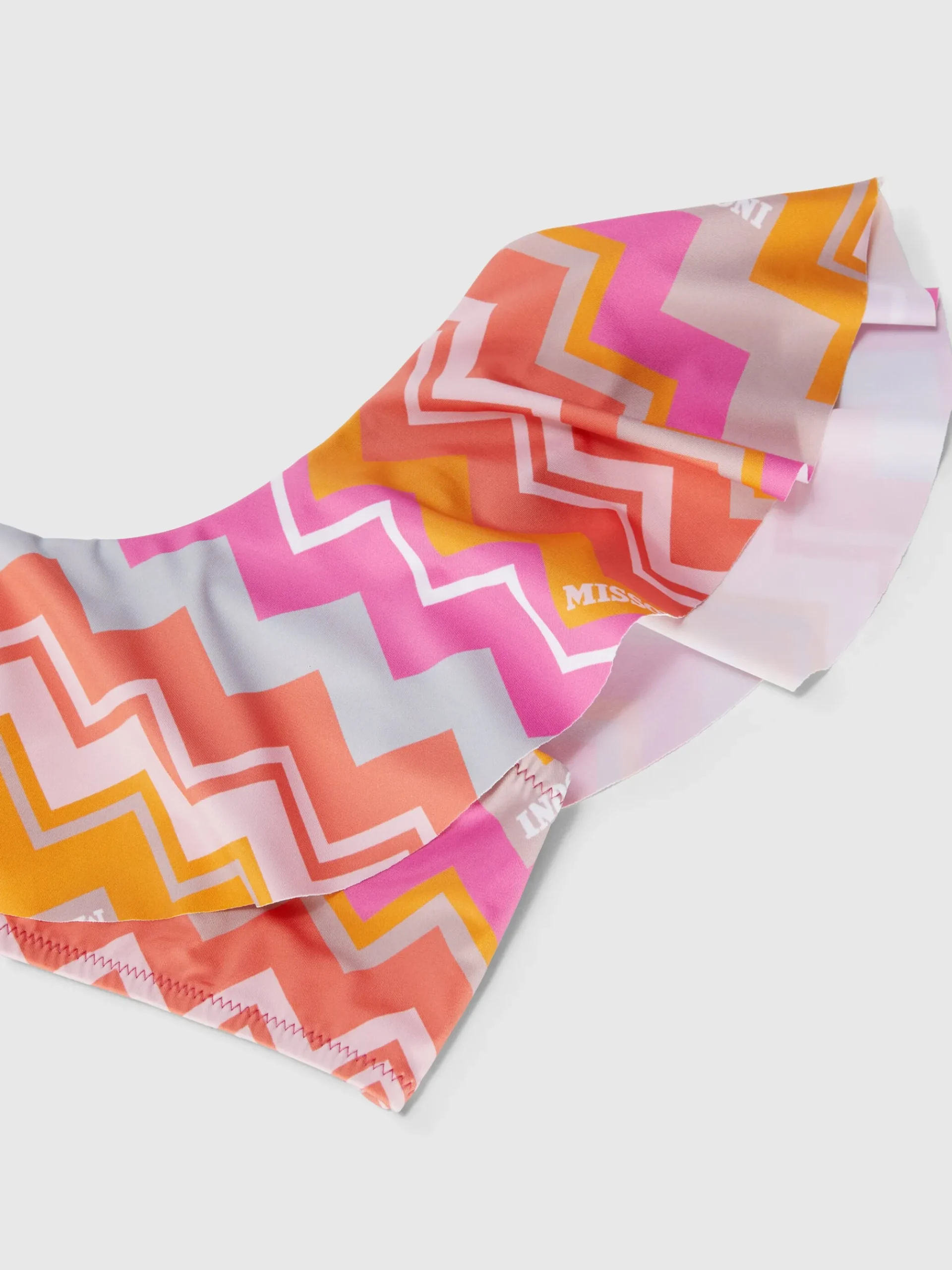 Costume bikini stampa zig zag con logo