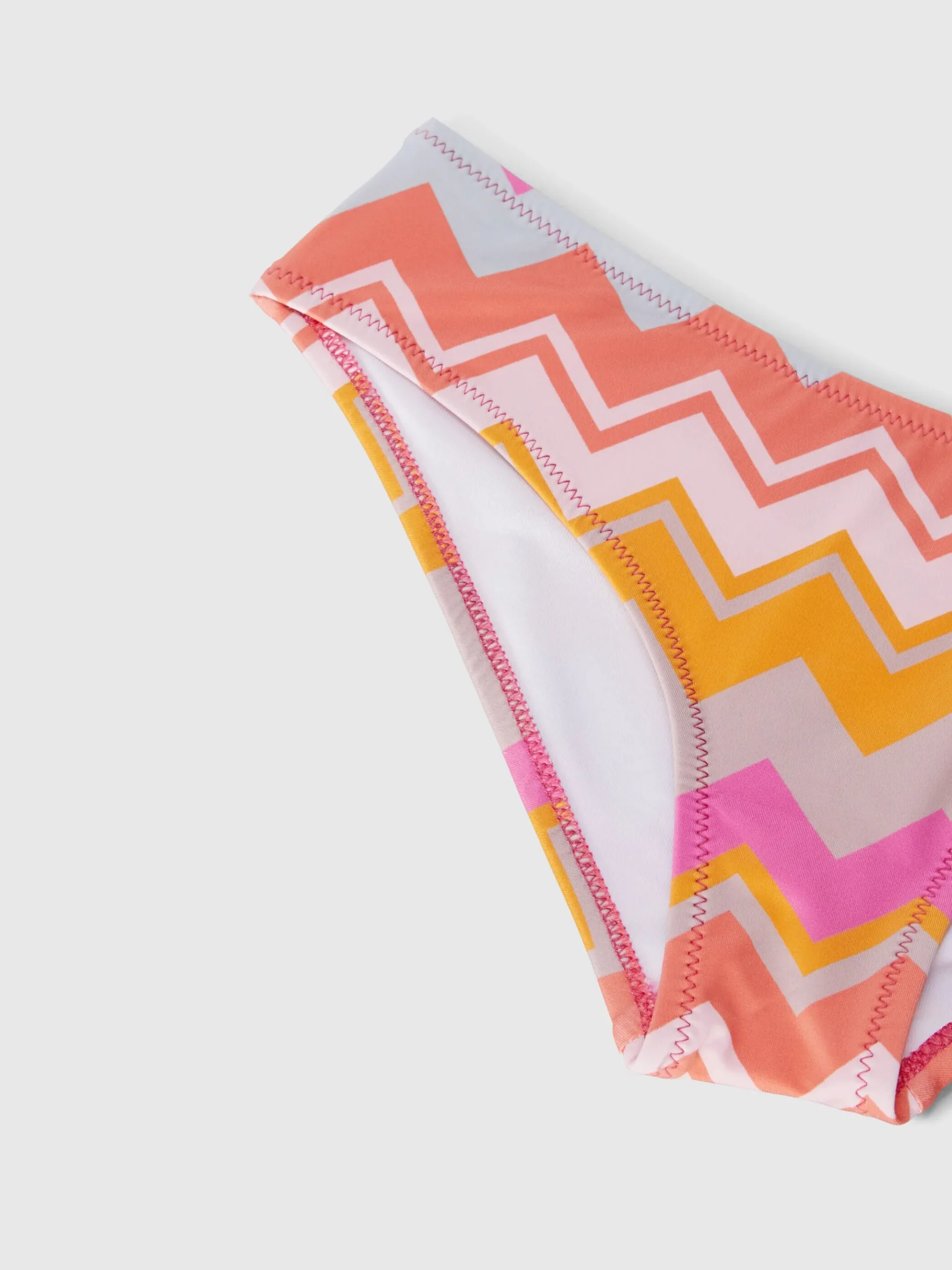 Costume bikini stampa zig zag con logo