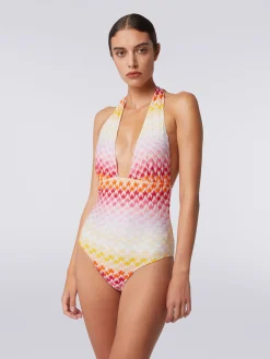 Costume intero effetto pizzo dégradé con lurex