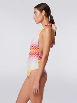 Costume intero effetto pizzo dégradé con lurex