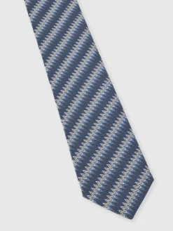 Cravatta in seta zig zag