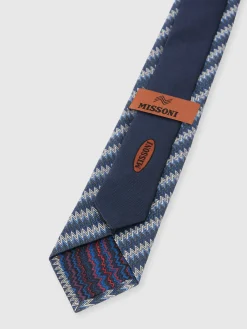 Cravatta in seta zig zag